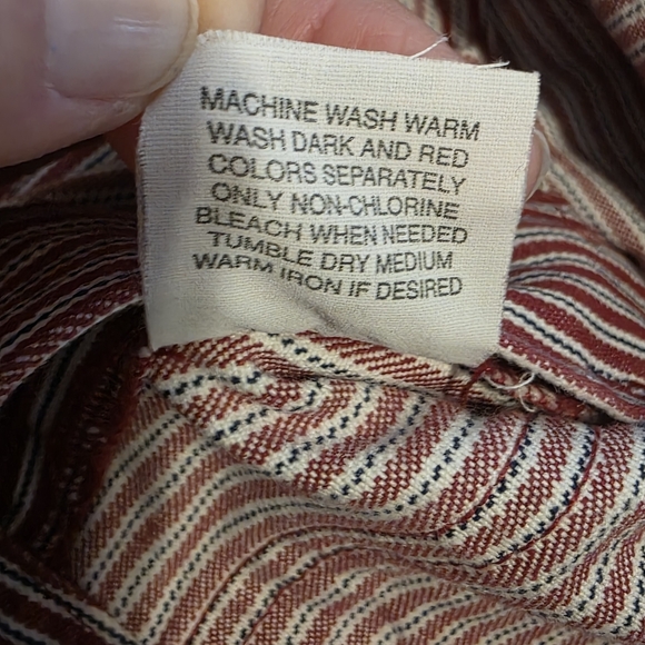 Vintage Riveted by Lee Capri Striped Red Wide Leg 100% Cotton Women's 6M - Picture 10 of 10